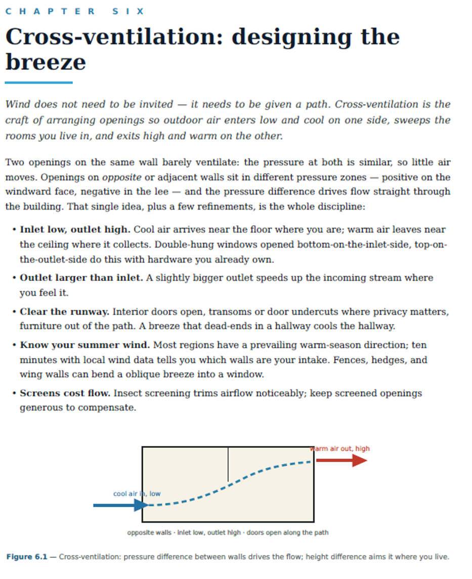 Sample page from Chapter 6, Cross-Ventilation
