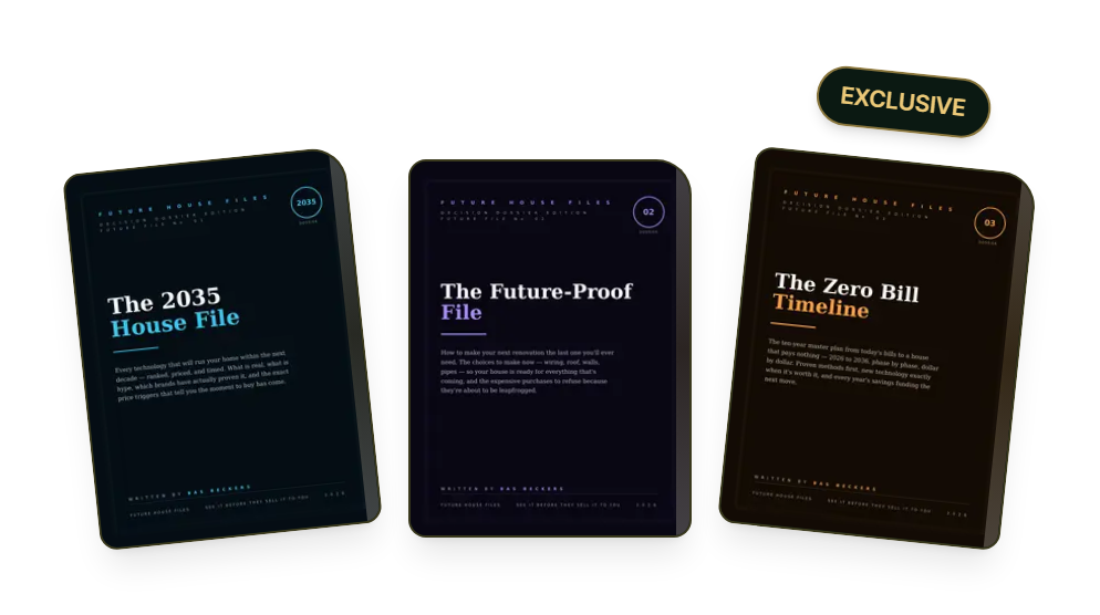 The Complete Future Files Vault — the 3 included book covers fanned out